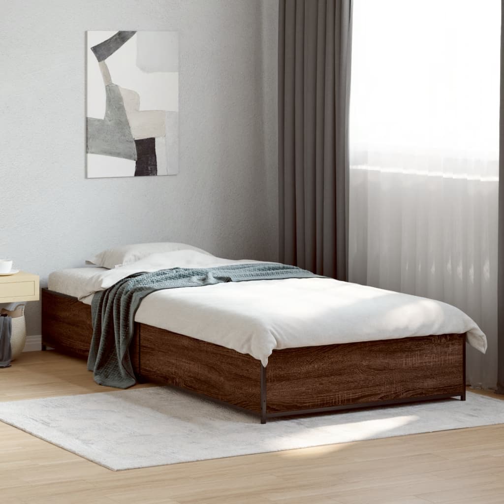 Giroletto Rovere Marrone 75x190 cm Legno Multistrato e Metallo