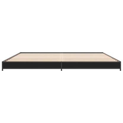 Giroletto Nero 200x200 cm in Legno Multistrato e Metallo