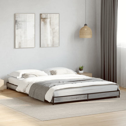 Giroletto Grigio Sonoma 150x200 cm in Legno Multistrato Metallo