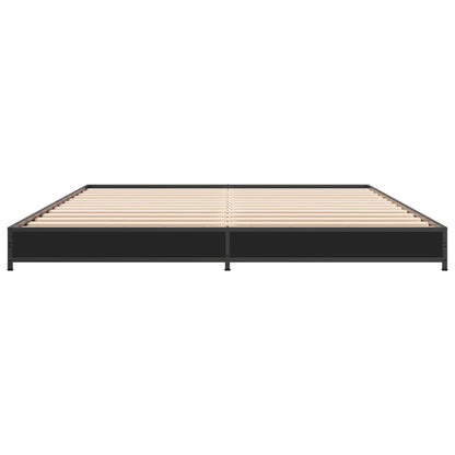 Giroletto Nero 120x200 cm in Legno Multistrato e Metallo