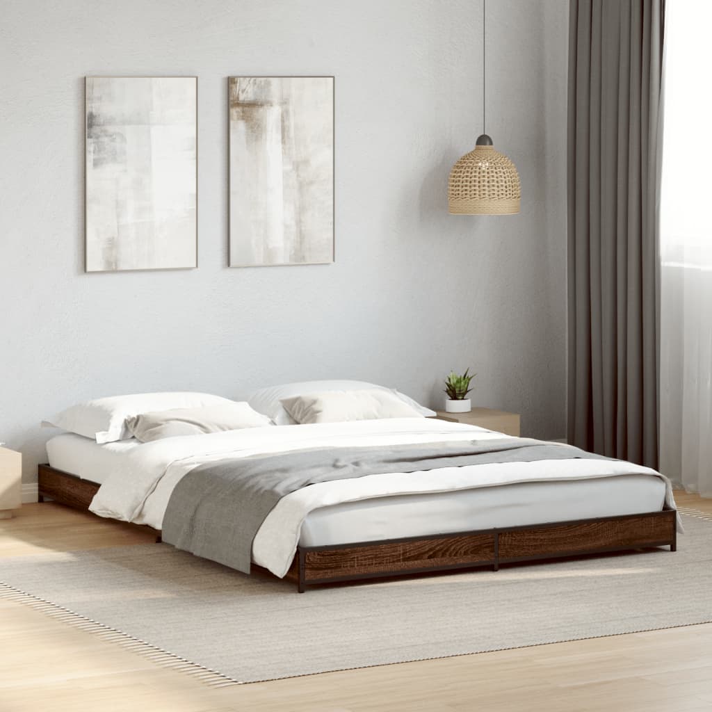 Giroletto Rovere Marrone 140x190cm in Legno Multistrato Metallo