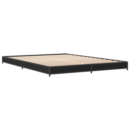 Giroletto Nero 135x190 cm in Legno Multistrato e Metallo