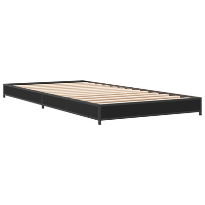 Giroletto Nero 90x190 cm in Legno Multistrato e Metallo