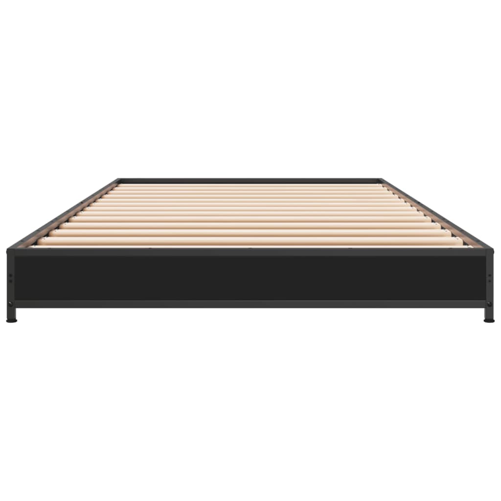 Giroletto Nero 90x190 cm in Legno Multistrato e Metallo