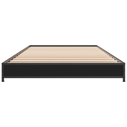 Giroletto Nero 90x190 cm in Legno Multistrato e Metallo