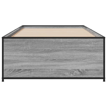 Giroletto Grigio Sonoma 100x200 cm Legno Multistrato e Metallo