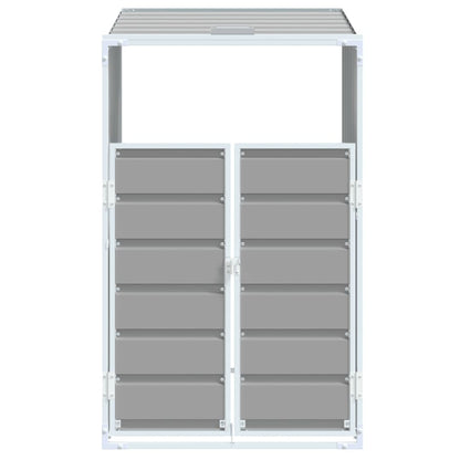 Copribidone con Ruote Bidone Singolo Grigio 72x81x115cm Acciaio