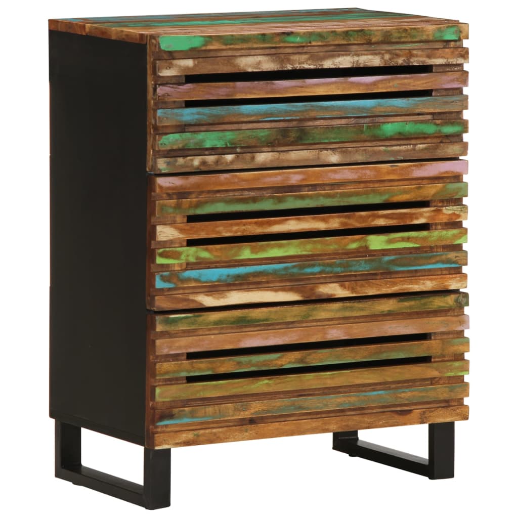 Credenze 2 pz 60x34x75 cm in Legno Massello di Acacia