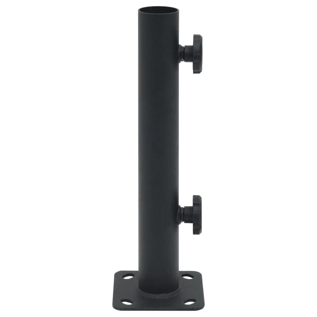 Base per Ombrellone per Palo da Ã˜32/34/38 mm Nero Opaco Acciaio