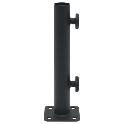 Base per Ombrellone per Palo da Ã˜32/34/38 mm Nero Opaco Acciaio