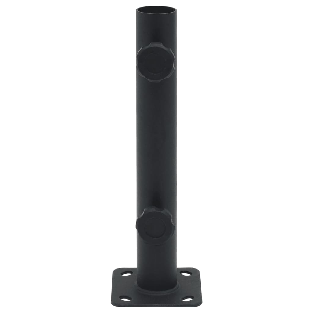 Base per Ombrellone per Palo da Ã˜32/34/38 mm Nero Opaco Acciaio