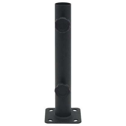 Base per Ombrellone per Palo da Ã˜32/34/38 mm Nero Opaco Acciaio
