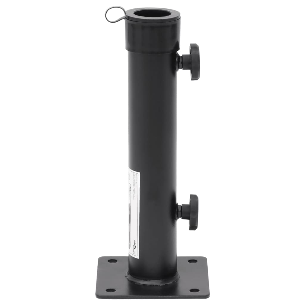 Base per Ombrellone per Palo da Ã˜38/48 mm Nero Opaco in Acciaio