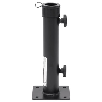 Base per Ombrellone per Palo da Ã˜38/48 mm Nero Opaco in Acciaio