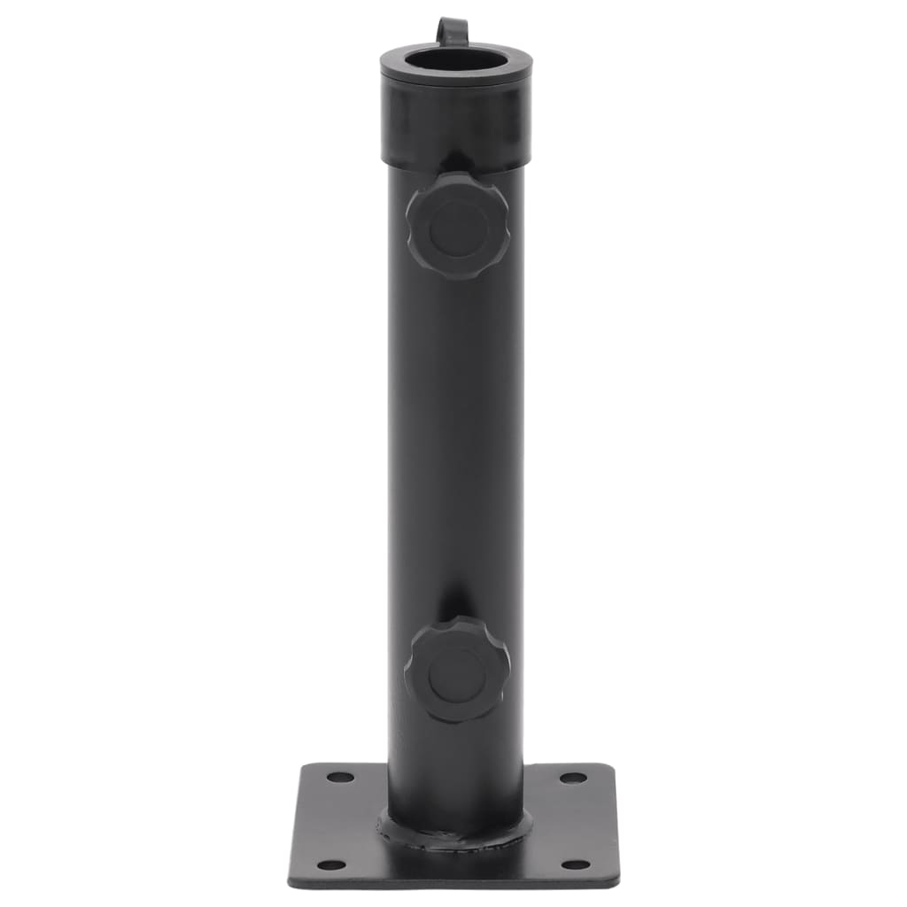 Base per Ombrellone per Palo da Ã˜38/48 mm Nero Opaco in Acciaio