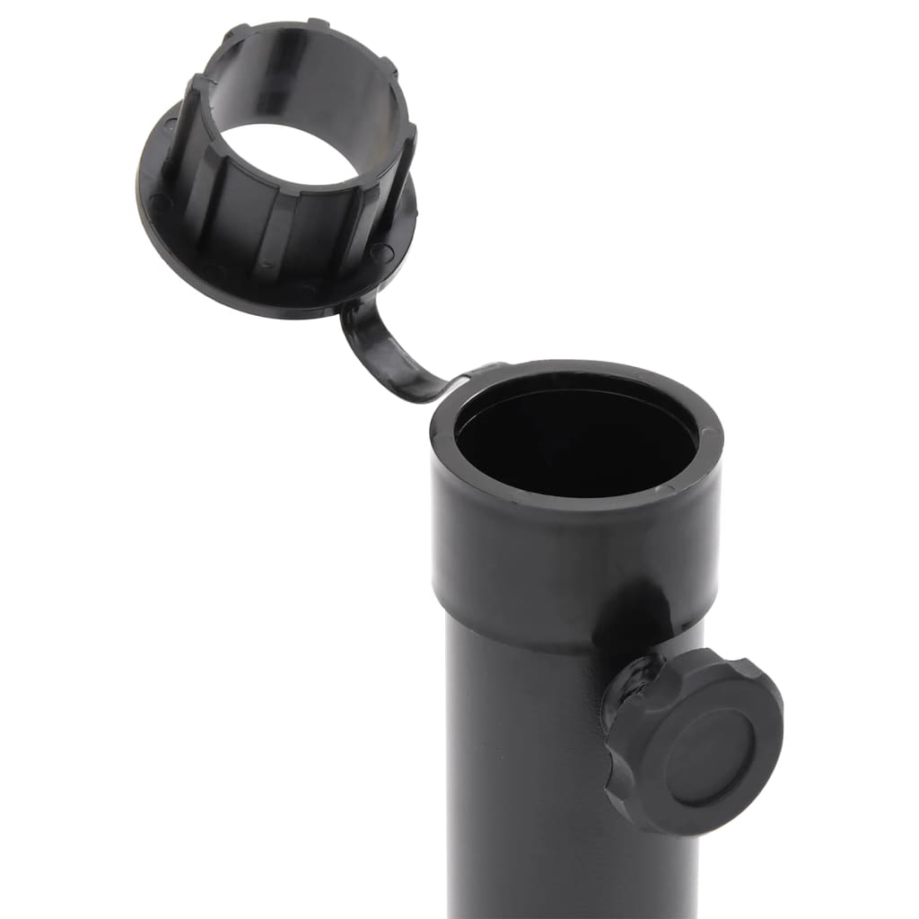 Base per Ombrellone per Palo da Ã˜38/48 mm Nero Opaco in Acciaio
