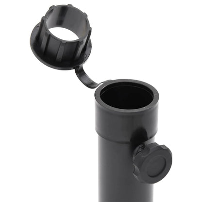 Base per Ombrellone per Palo da Ã˜38/48 mm Nero Opaco in Acciaio