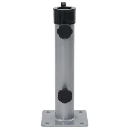 Base per Ombrellone per Palo da Ã˜38/48 mm Argento in Acciaio
