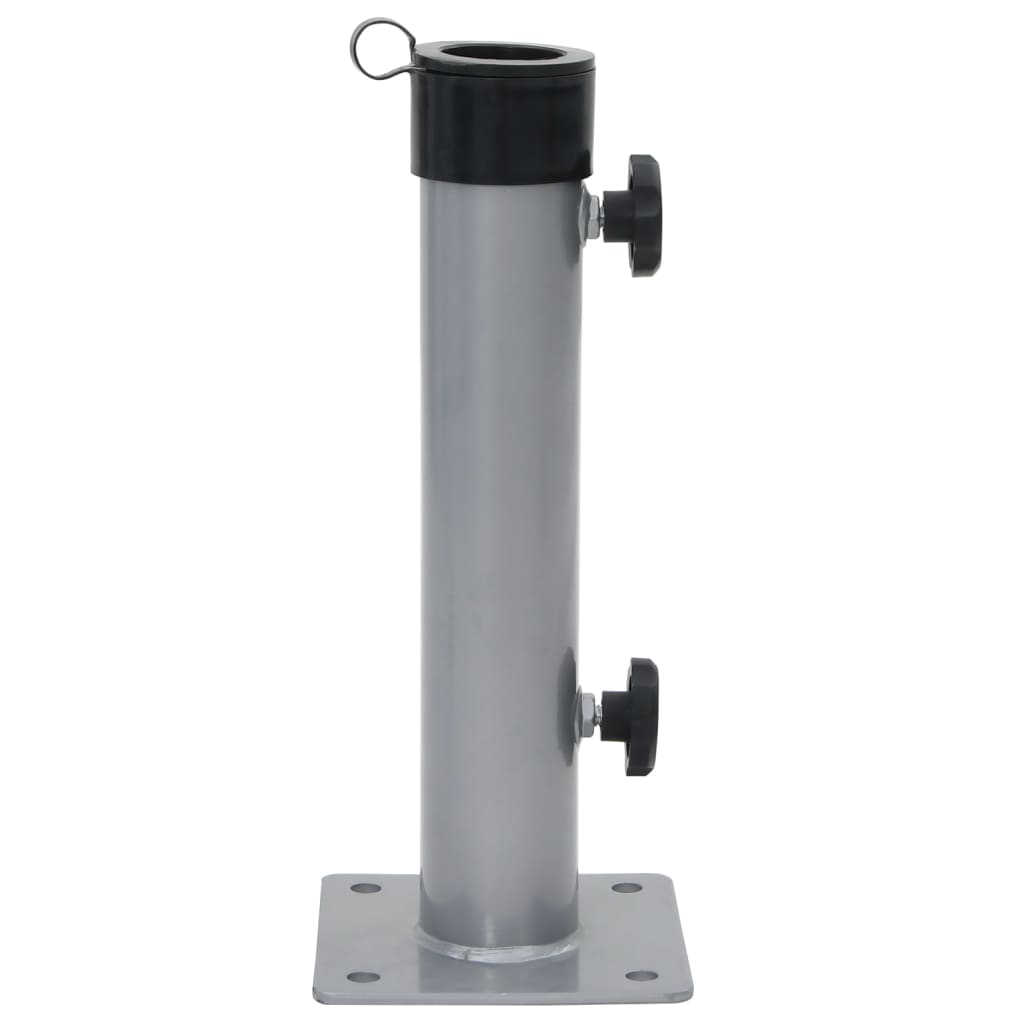 Base per Ombrellone per Palo da Ã˜38/48 mm Argento in Acciaio