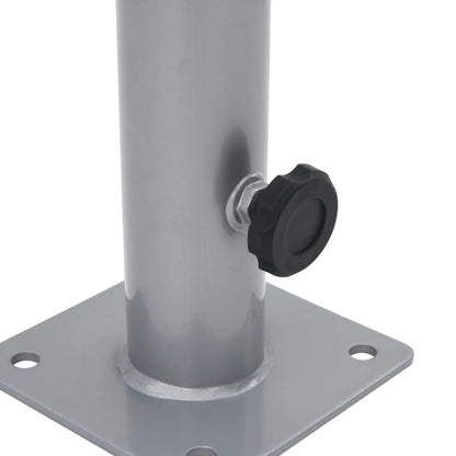 Base per Ombrellone per Palo da Ã˜38/48 mm Argento in Acciaio