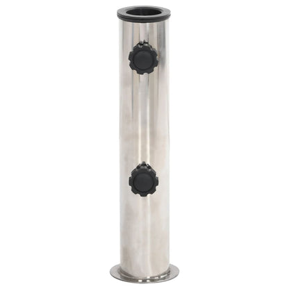 Base per Ombrellone per Palo da Ã˜38/48 mm Argento Acciaio Inox