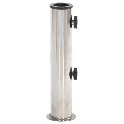 Base per Ombrellone per Palo da Ã˜38/48 mm Argento Acciaio Inox