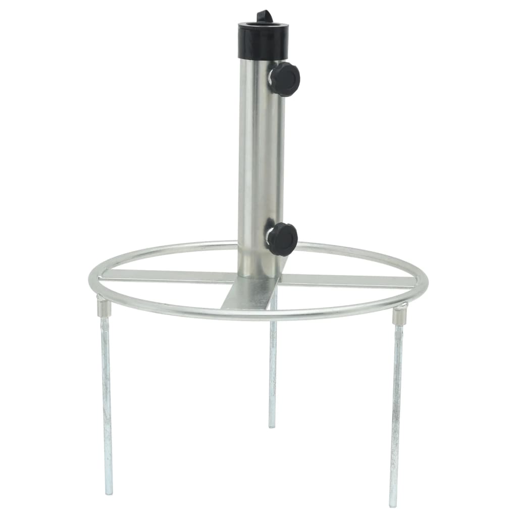 Base per Ombrellone con Picchetti per Ã˜38/48 Argento in Acciaio