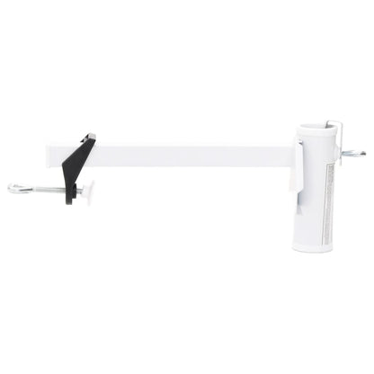 Morsetto per Ombrellone da Balcone Bianco 38 mm in Acciaio