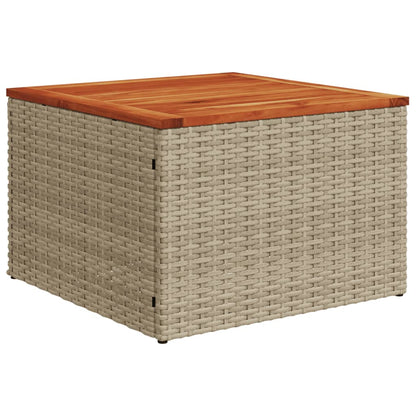 Set Divano da Giardino 5 pz con Cuscini Beige Misto Polyrattan