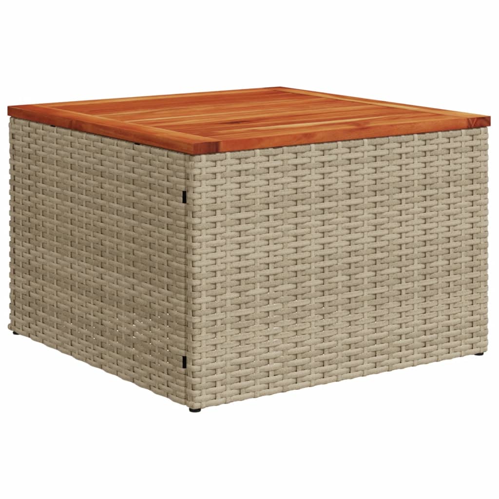 Set Divano da Giardino 5 pz con Cuscini Beige Misto Polyrattan