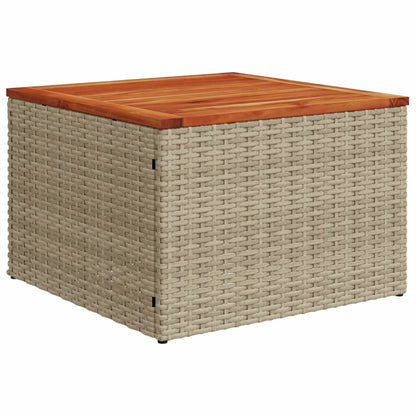 Set Divano da Giardino 5 pz con Cuscini Beige Misto Polyrattan