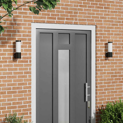 Lampada da Parete Esterna 2 pcs Nero 12 x 8,5 x 27 cm