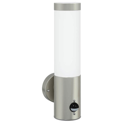 Lampada da Parete Esterna Argento 12 x 8,5 x 29 cm