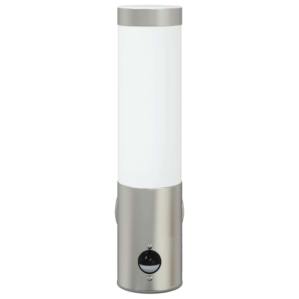 Lampada da Parete Esterna 2 pcs Argento 12 x 8,5 x 29 cm