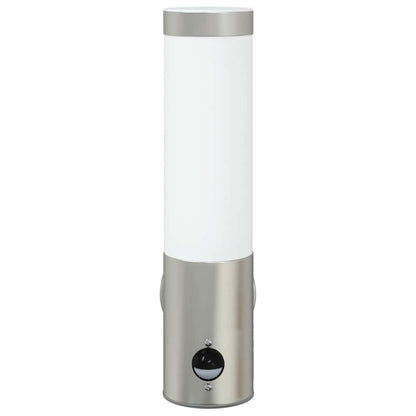 Lampada da Parete Esterna 2 pcs Argento 12 x 8,5 x 29 cm