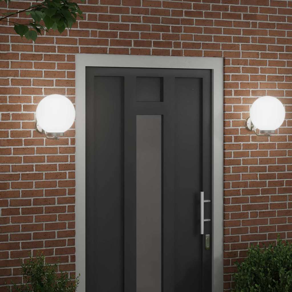 Lampada da Parete Esterna 2 pcs Argento 29 x 25 x 33 cm