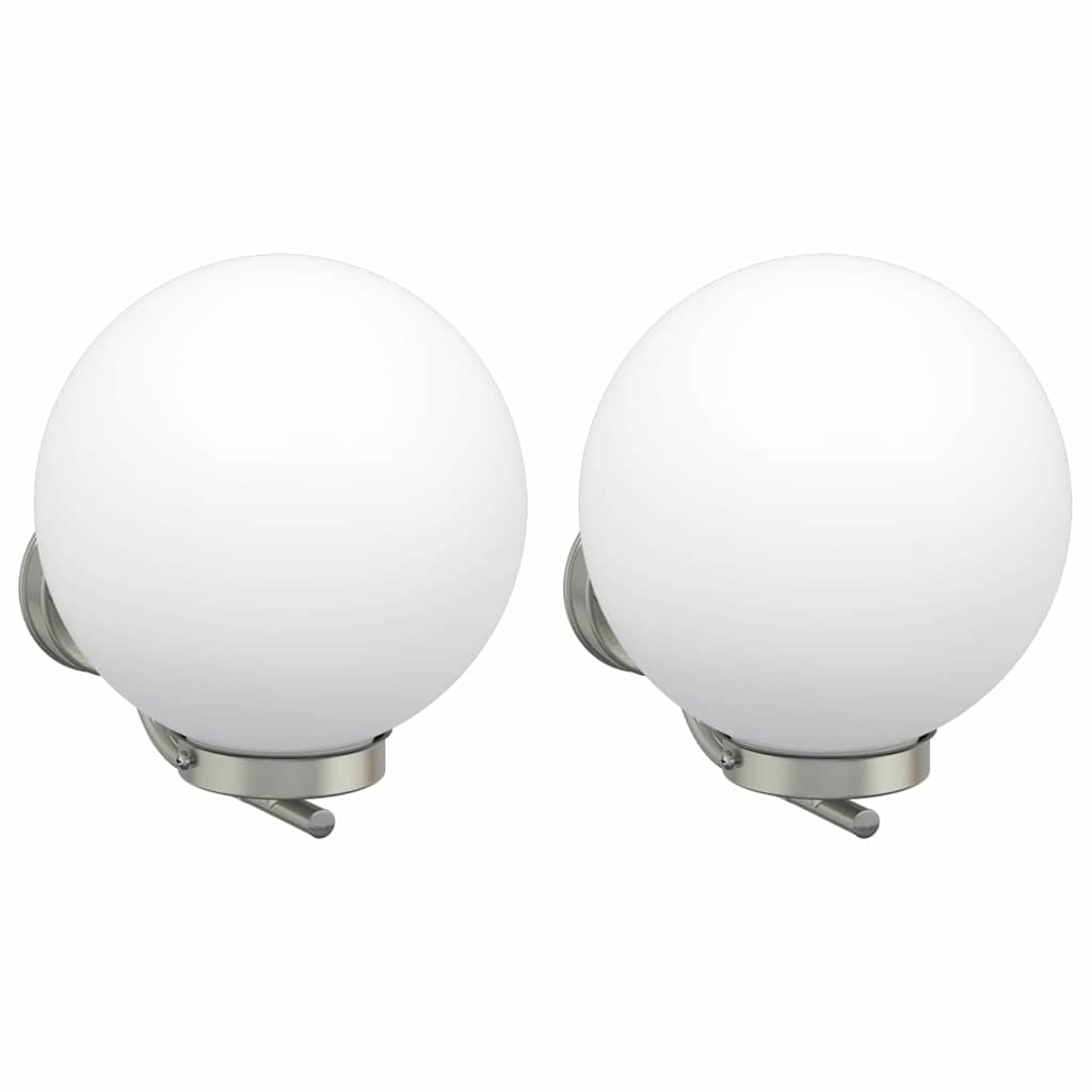 Lampada da Parete Esterna 2 pcs Argento 29 x 25 x 33 cm