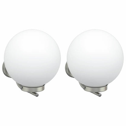Lampada da Parete Esterna 2 pcs Argento 29 x 25 x 33 cm