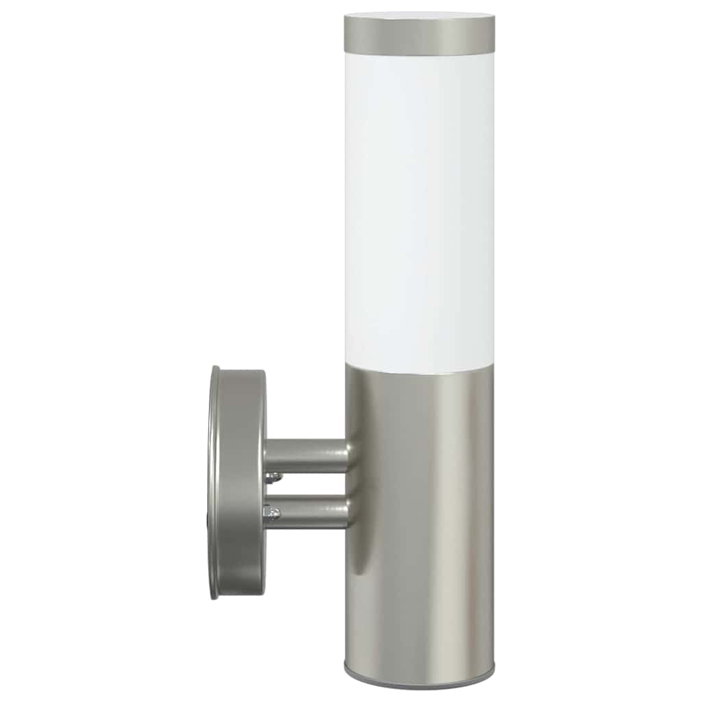 Lampada da Parete Esterna Argento 15 x 7,5 x 33 cm