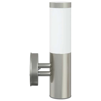 Lampada da Parete Esterna Argento 15 x 7,5 x 33 cm