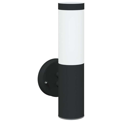 Lampada da Parete Esterna Nero 15 x 7,5 x 33 cm