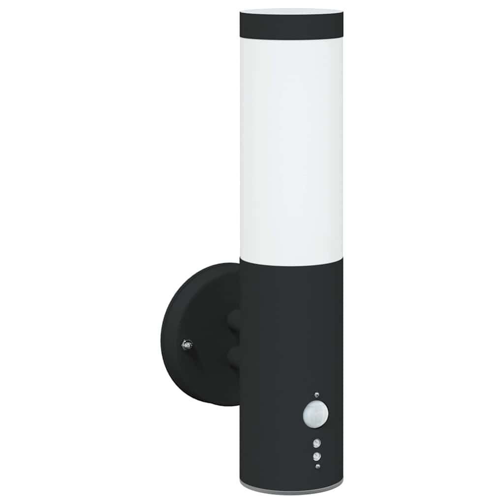 Lampada da Parete Esterna Nero 15 x 7,5 x 33 cm