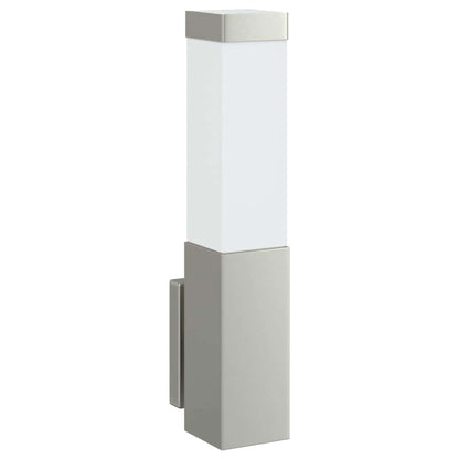 Lampada da Parete Esterna Argento 10.5 x 6 x 33 cm