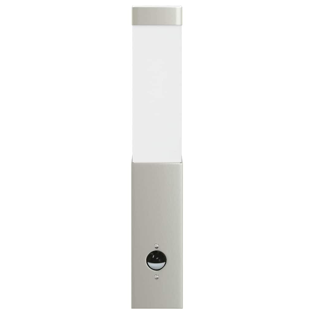 Lampada da Parete Esterna 2 pcs Argento 10.5 x 6 x 33 cm