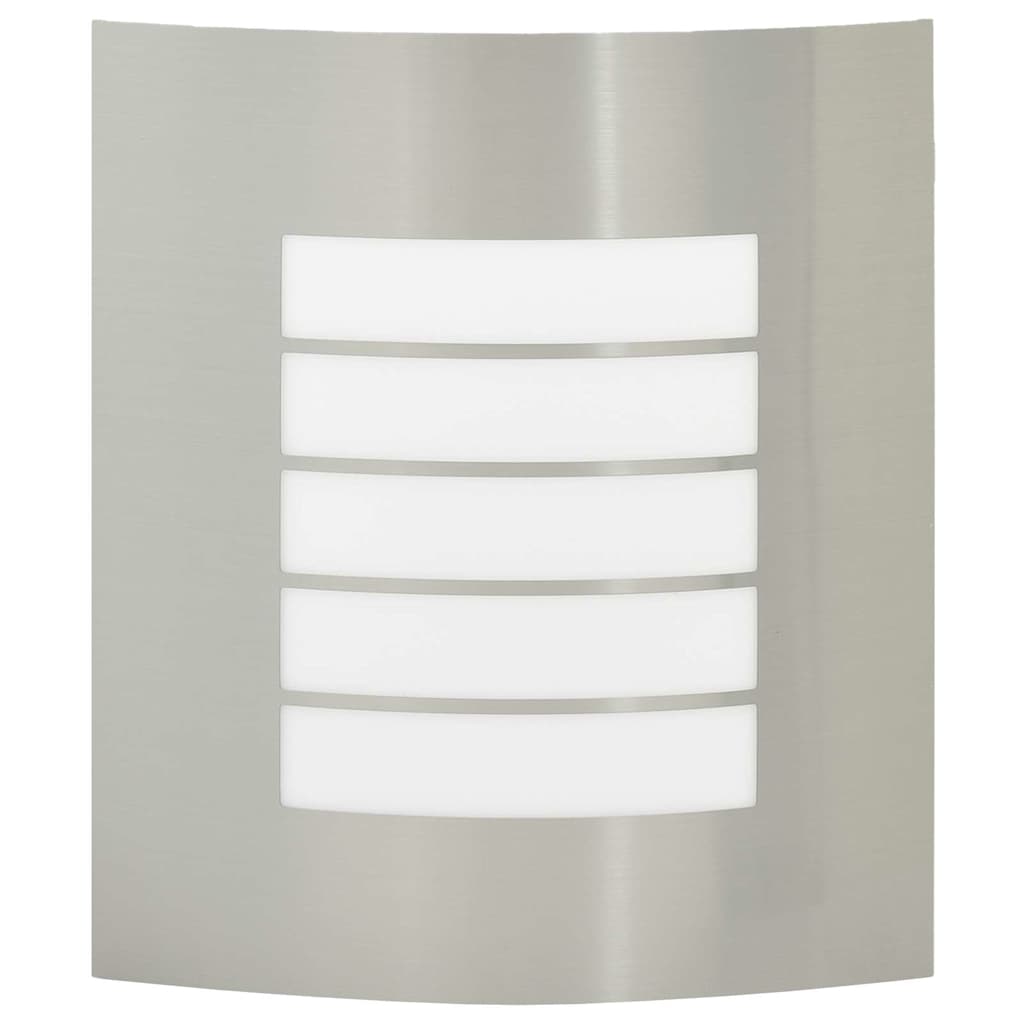 Lampada da Parete Esterna 2 pcs Argento 23.5 x 9 x 26 cm