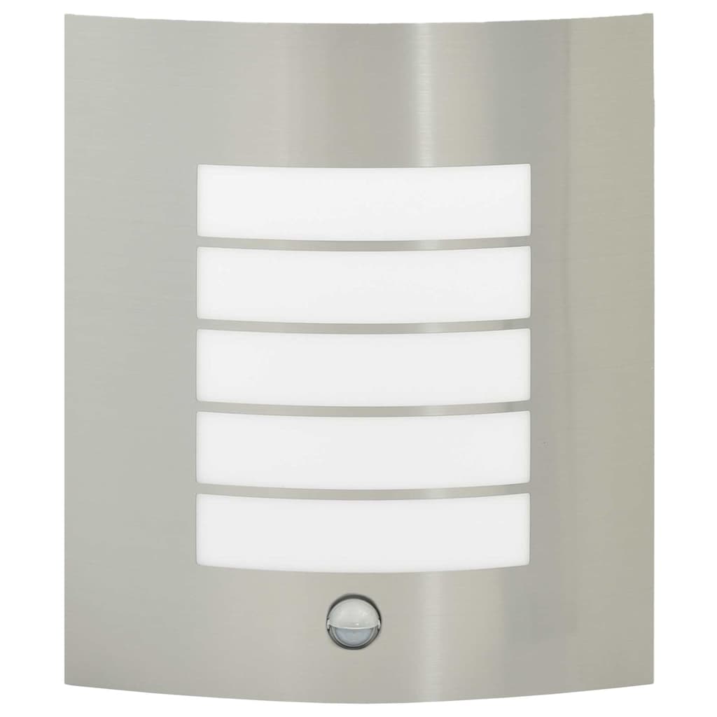 Lampada da Parete Esterna 2 pcs Argento 23.5 x 9 x 26 cm