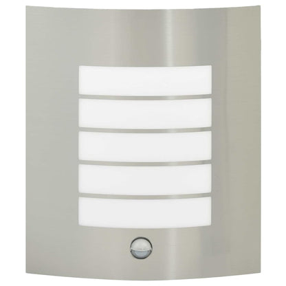 Lampada da Parete Esterna 2 pcs Argento 23.5 x 9 x 26 cm