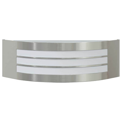 Lampada da Parete Esterna 2 pcs Argento 32 x 10 x 10 cm