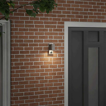 Lampada da Parete Esterna Argento 6,5 x 10,5 x 16 cm