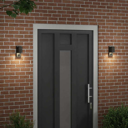 Lampada da Parete Esterna 2 pcs Nero 6,5 x 10,5 x 16 cm